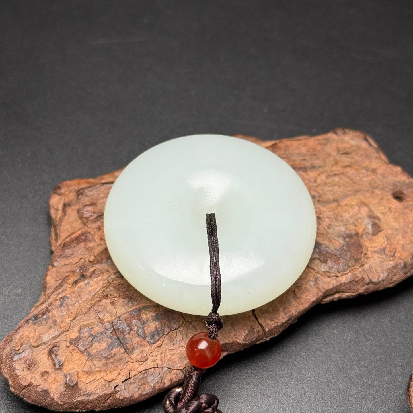 A0180 Chinese Natural White Hetian Jade Lucky Pendant