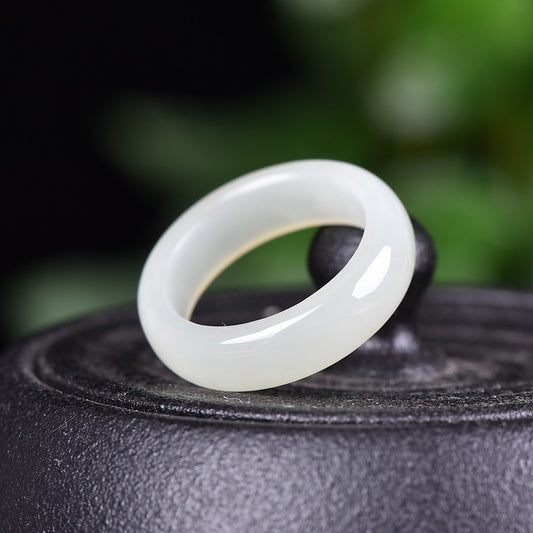 A0221 Chinese Natural Hetian Jade Ring