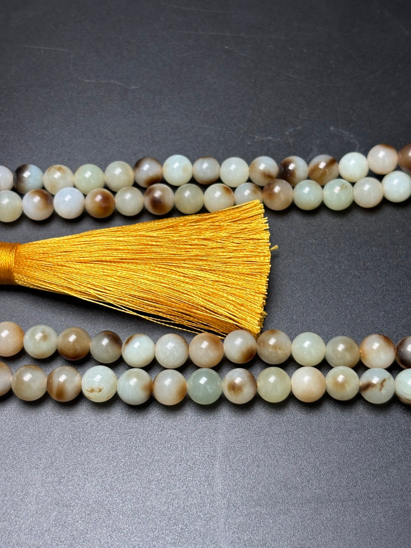 A0264 108 Bead Chinese Natural Hetian Jade Beads Necklace