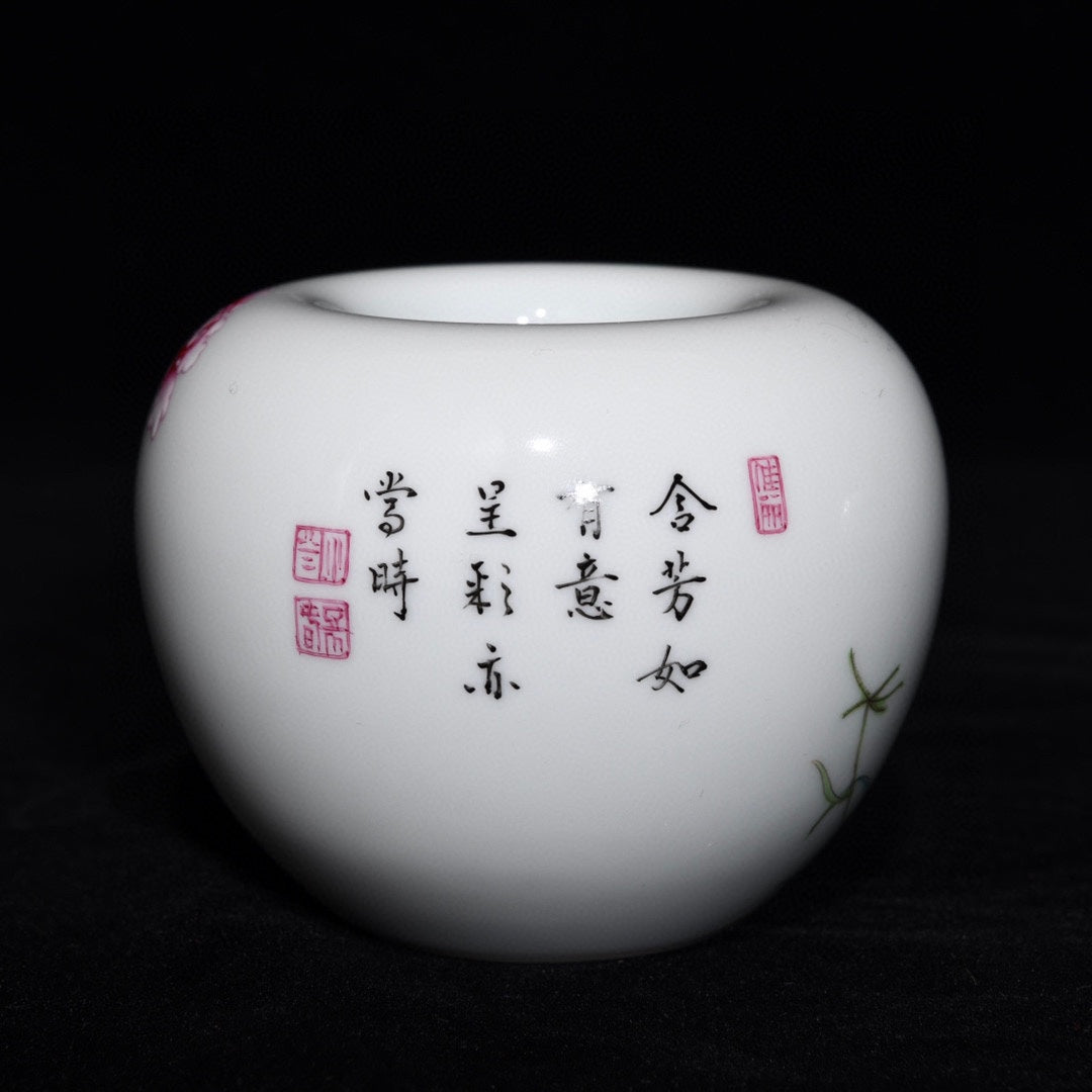 A0286 Chinese Famille Rose Flower & Butterfly Porcelain Pot