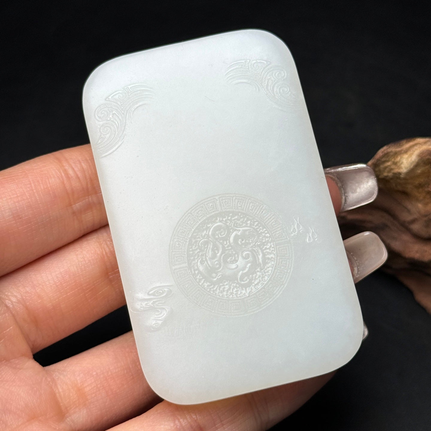 A0330 Superb Chinese Natural Hetian Jade Tiger Pendant