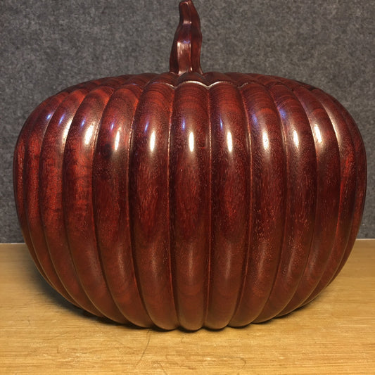 A0409 Chinese Huanghuali Wood Pumpkin Shape Box