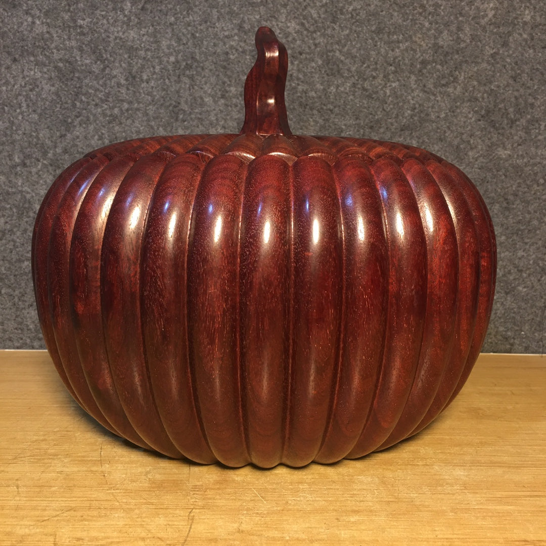 A0409 Chinese Huanghuali Wood Pumpkin Shape Box