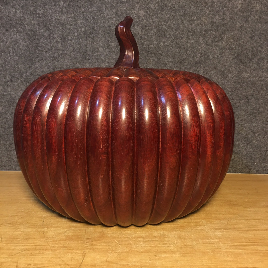 A0409 Chinese Huanghuali Wood Pumpkin Shape Box