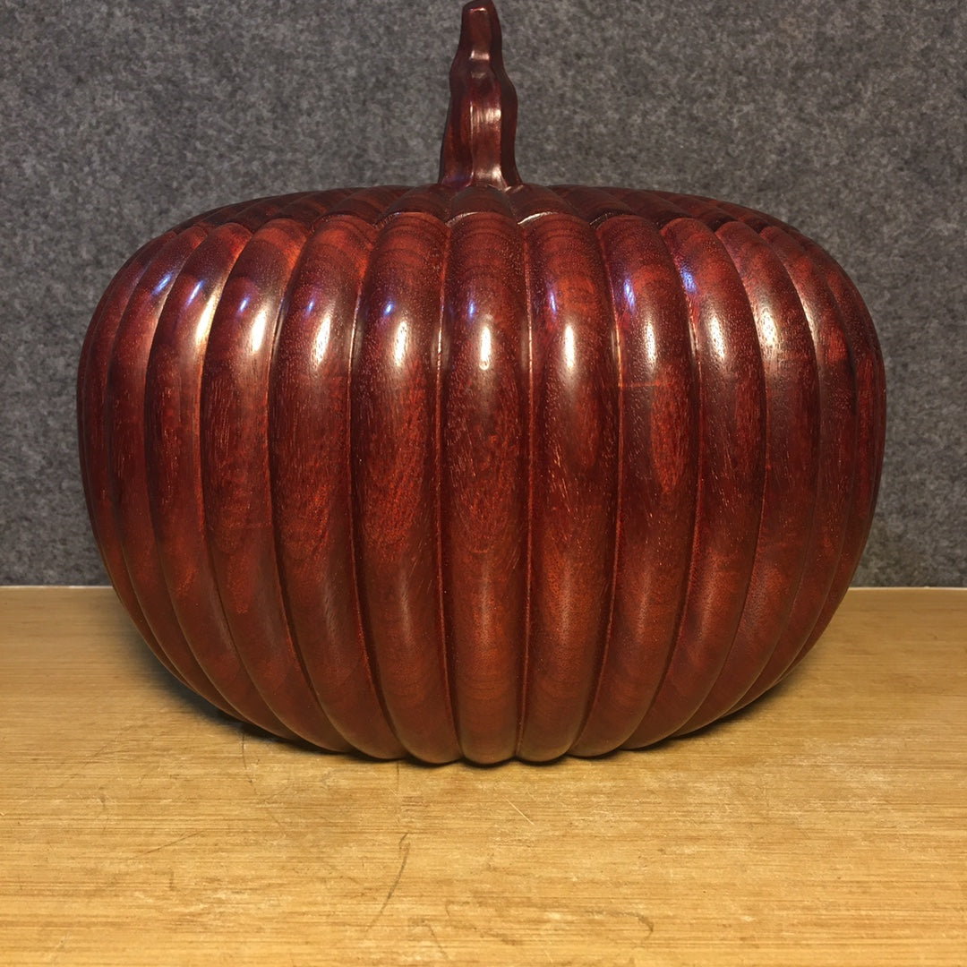 A0409 Chinese Huanghuali Wood Pumpkin Shape Box