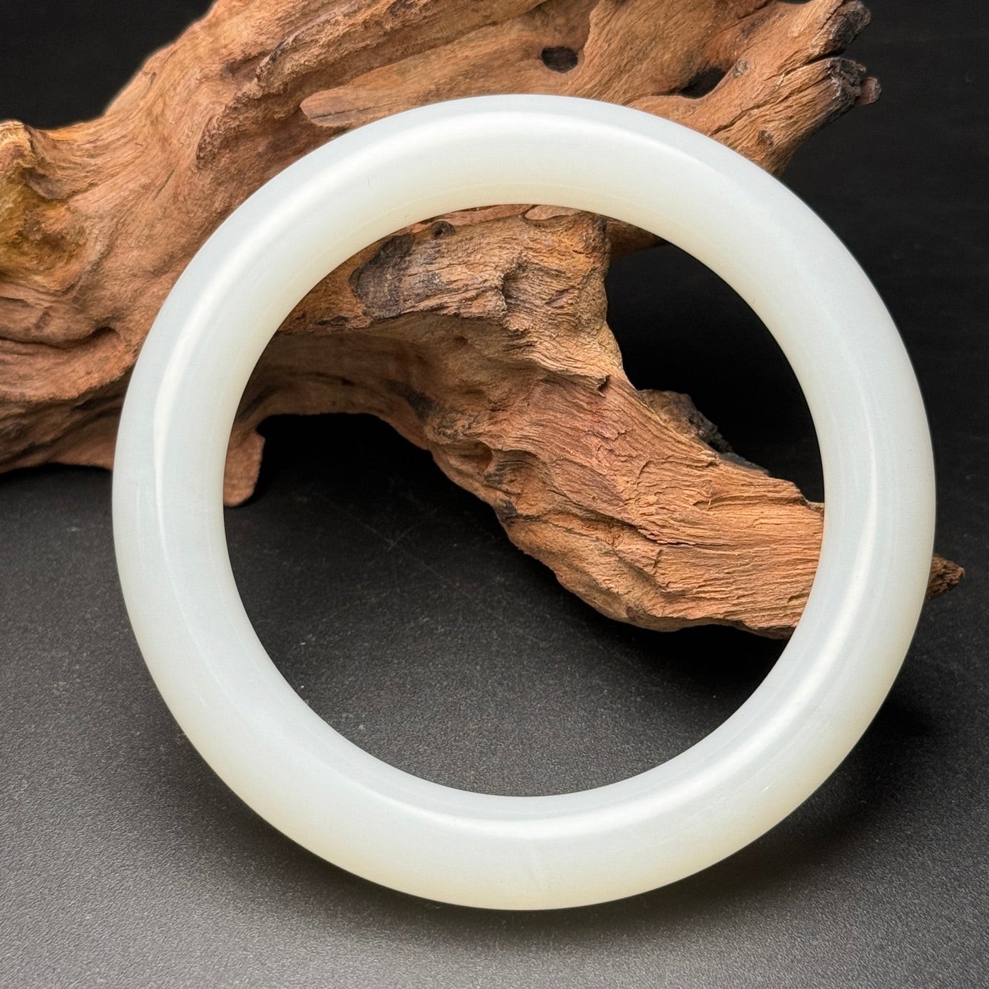 A0425 Inside Diameter 58MM Chinese Natural White Hetian Jade Bracelet