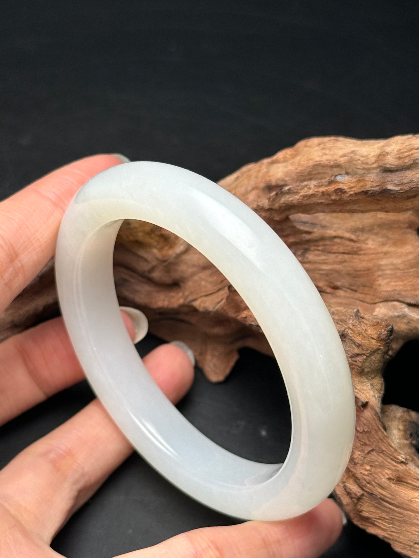 A0450 Inside Diameter 56MM Chinese Natural Hetian Jade Bracelet