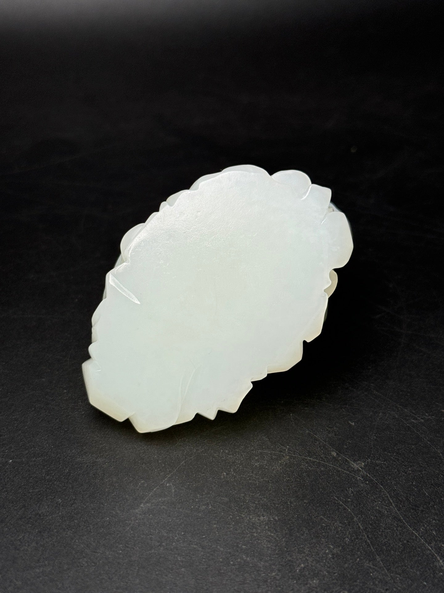 A0602 Superb Chinese White Hetian Jade Carved Ox & Kid Statue