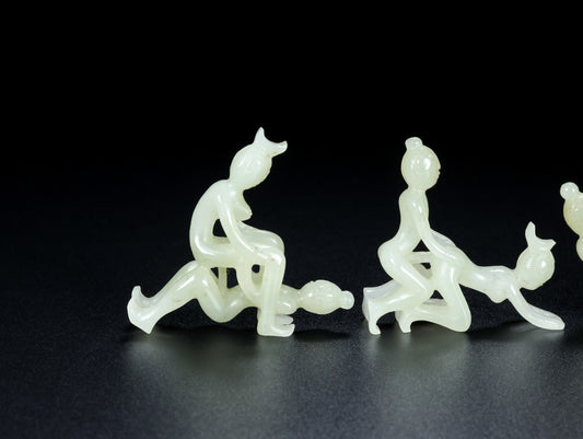 A0623 A Set Four Chinese Hetian Jade Carved Figure Statue