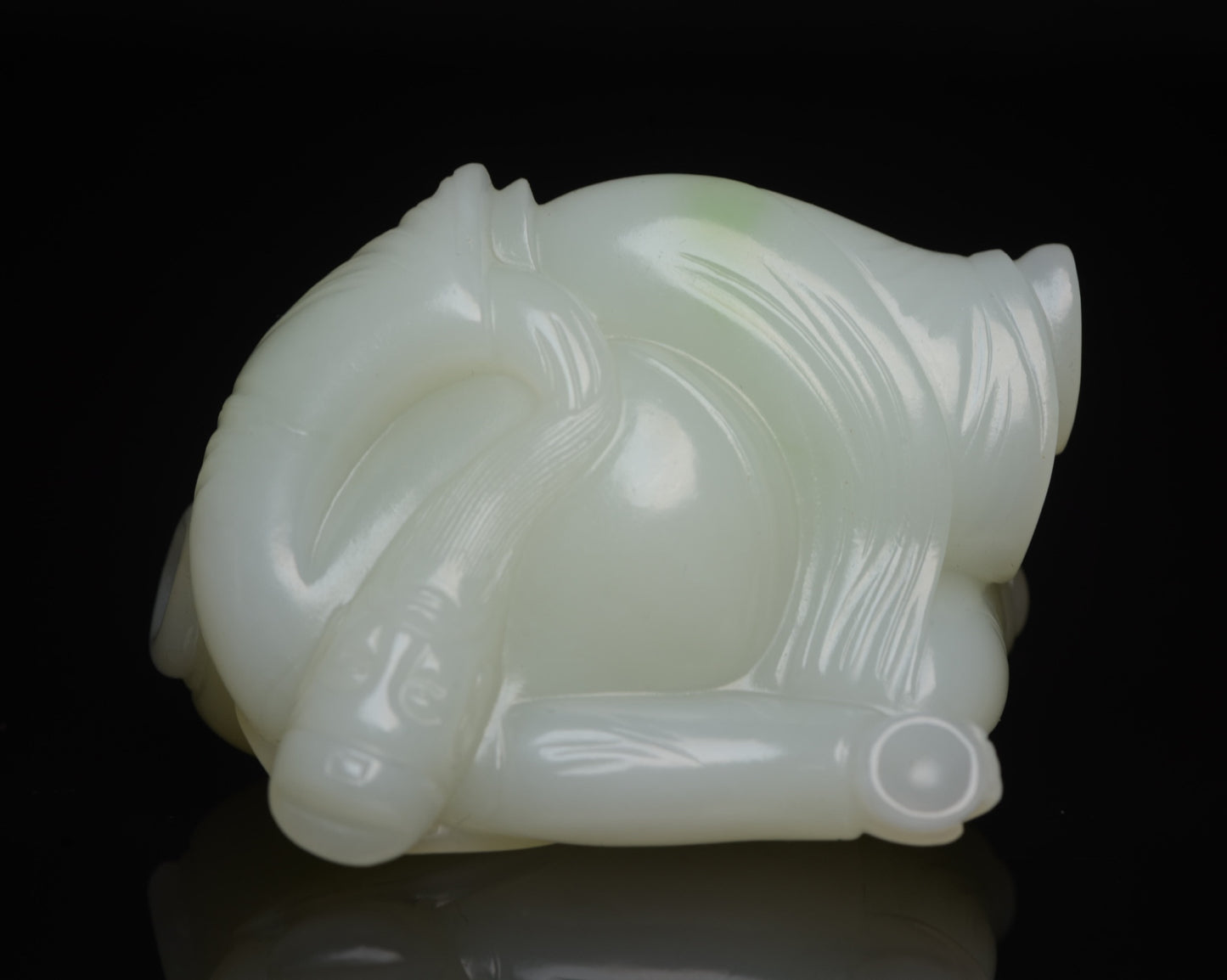 A0663 Superb Chinese Hetian Jade Carved Poet Libai Statue/Pendant