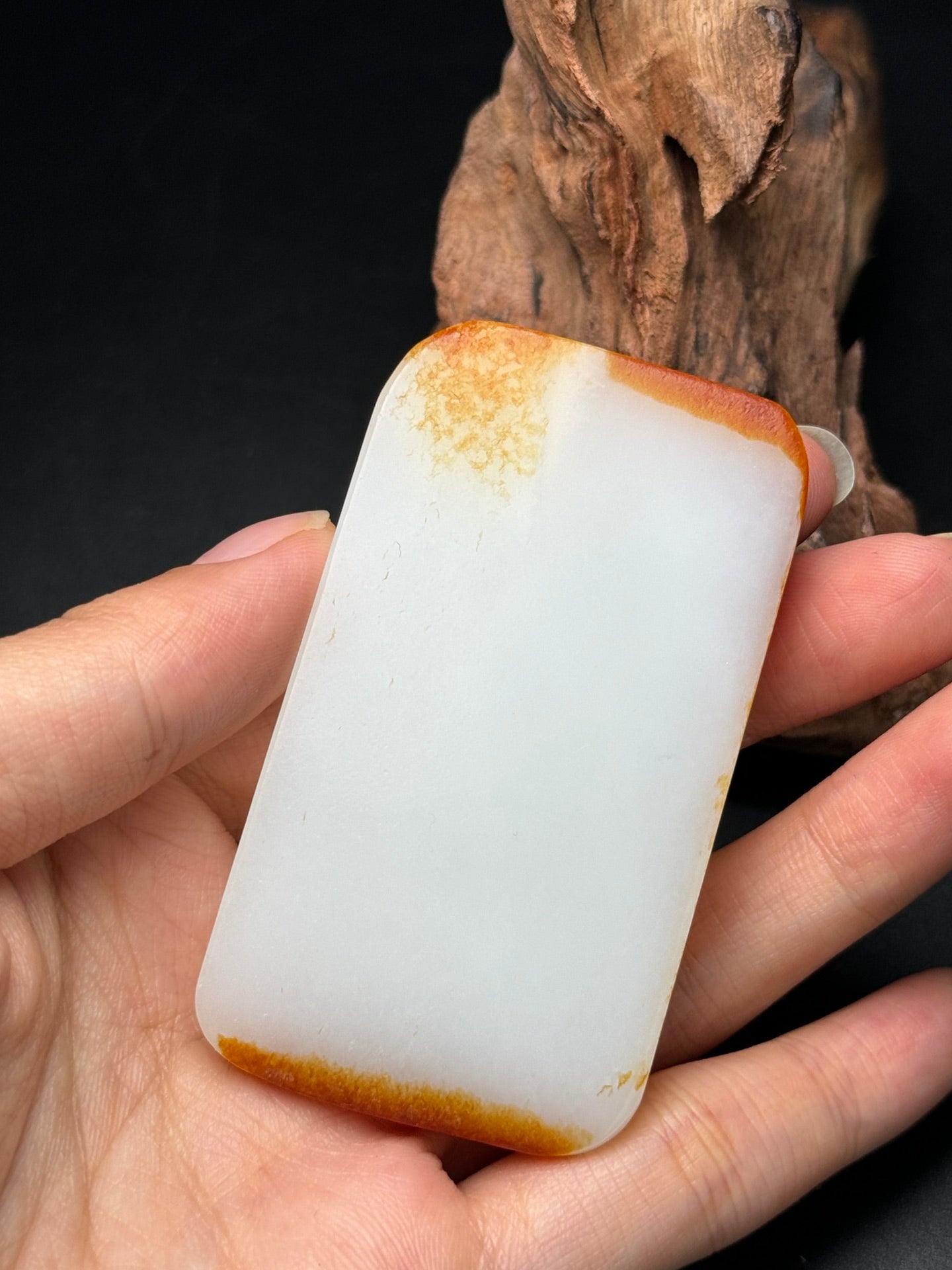 A0695 Superb Chinese Hetian Jade Carved Samantabhadra Pendant
