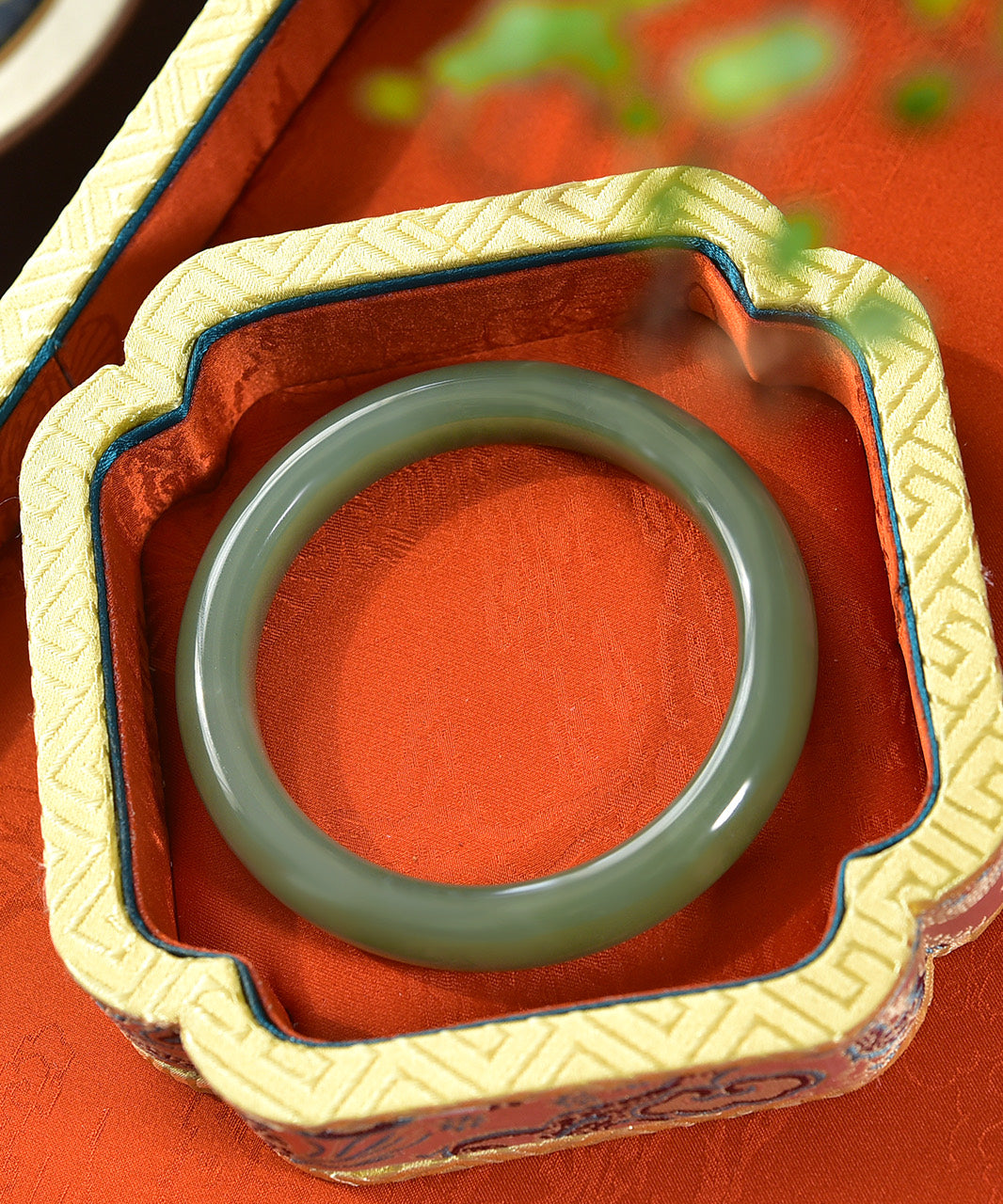 A0793 Inside Diameter 61 MM Chinese Hetian Jade Bracelet