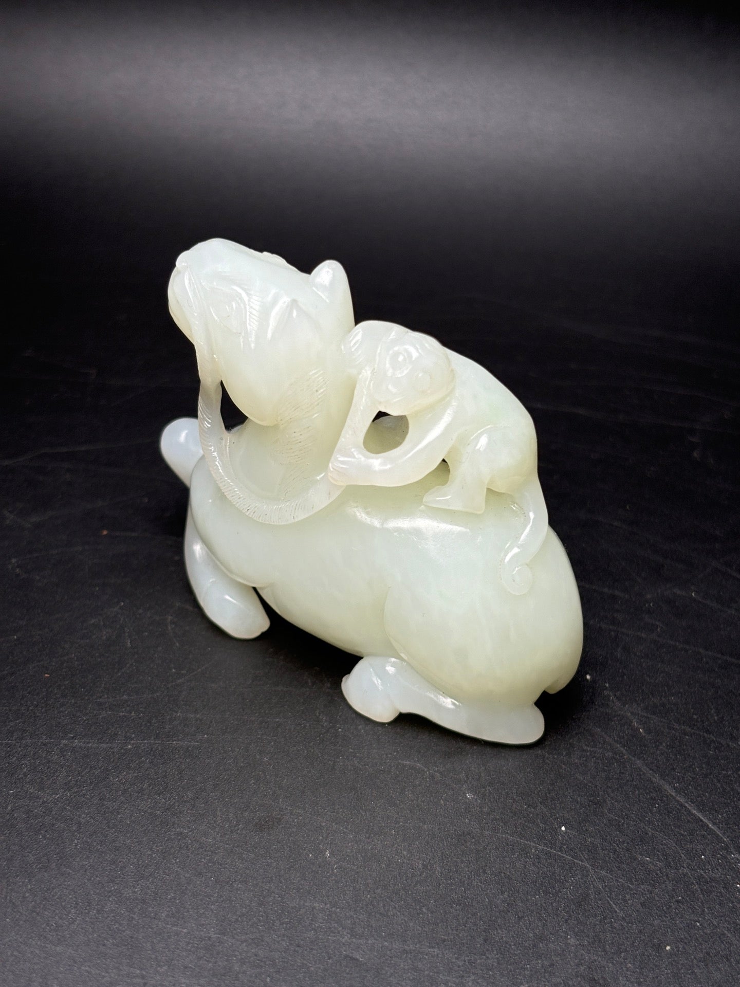 A0972 Superb Chinese Hetian Jade Carved Horse Monkey Statue/Pendant