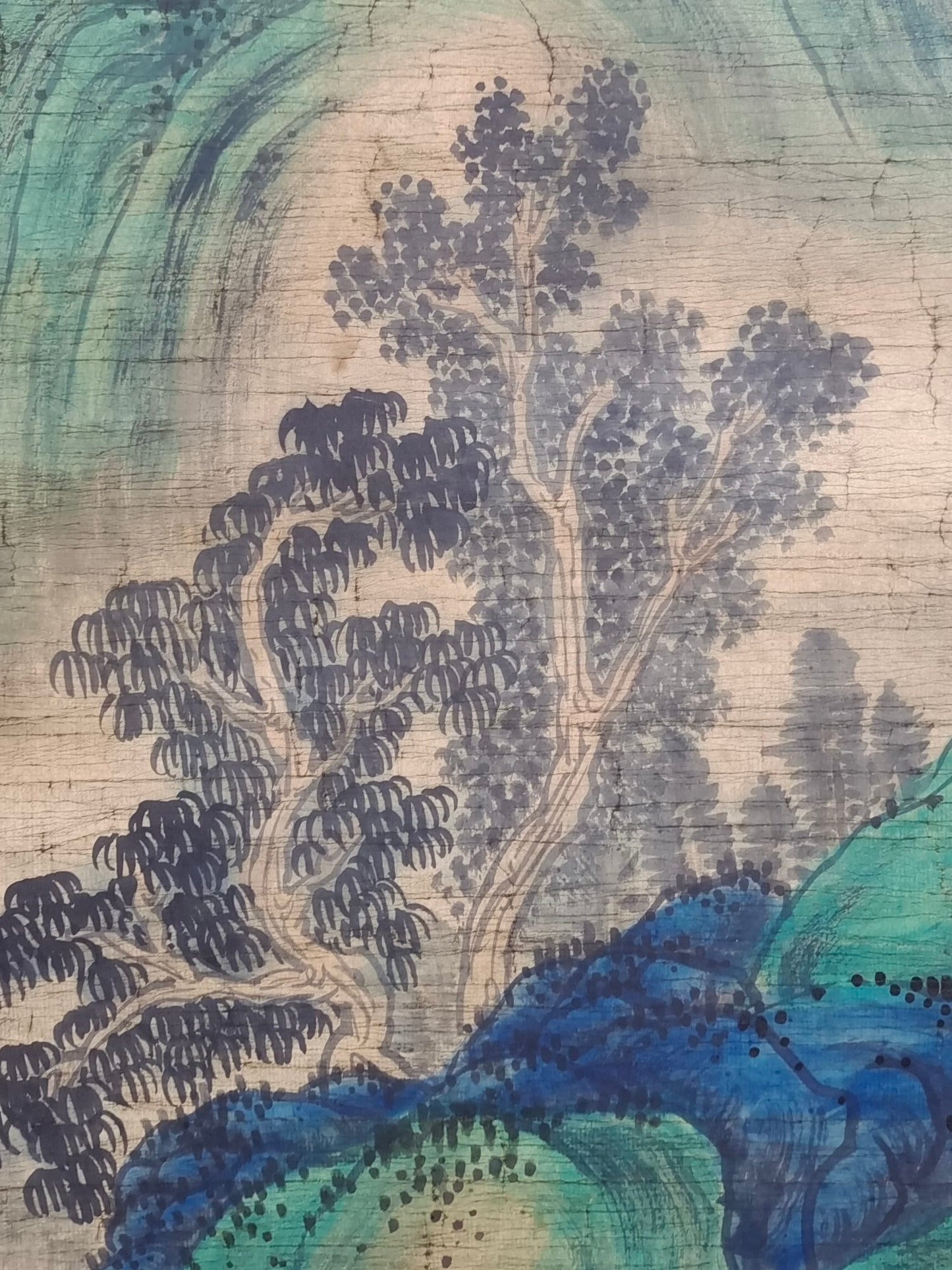 A1067 Chinese Watercolour On Silk Mountain River Scene Design Painting - Ma Yuan