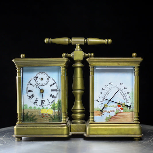 A1258 Vintage Brass Mechanical Clock