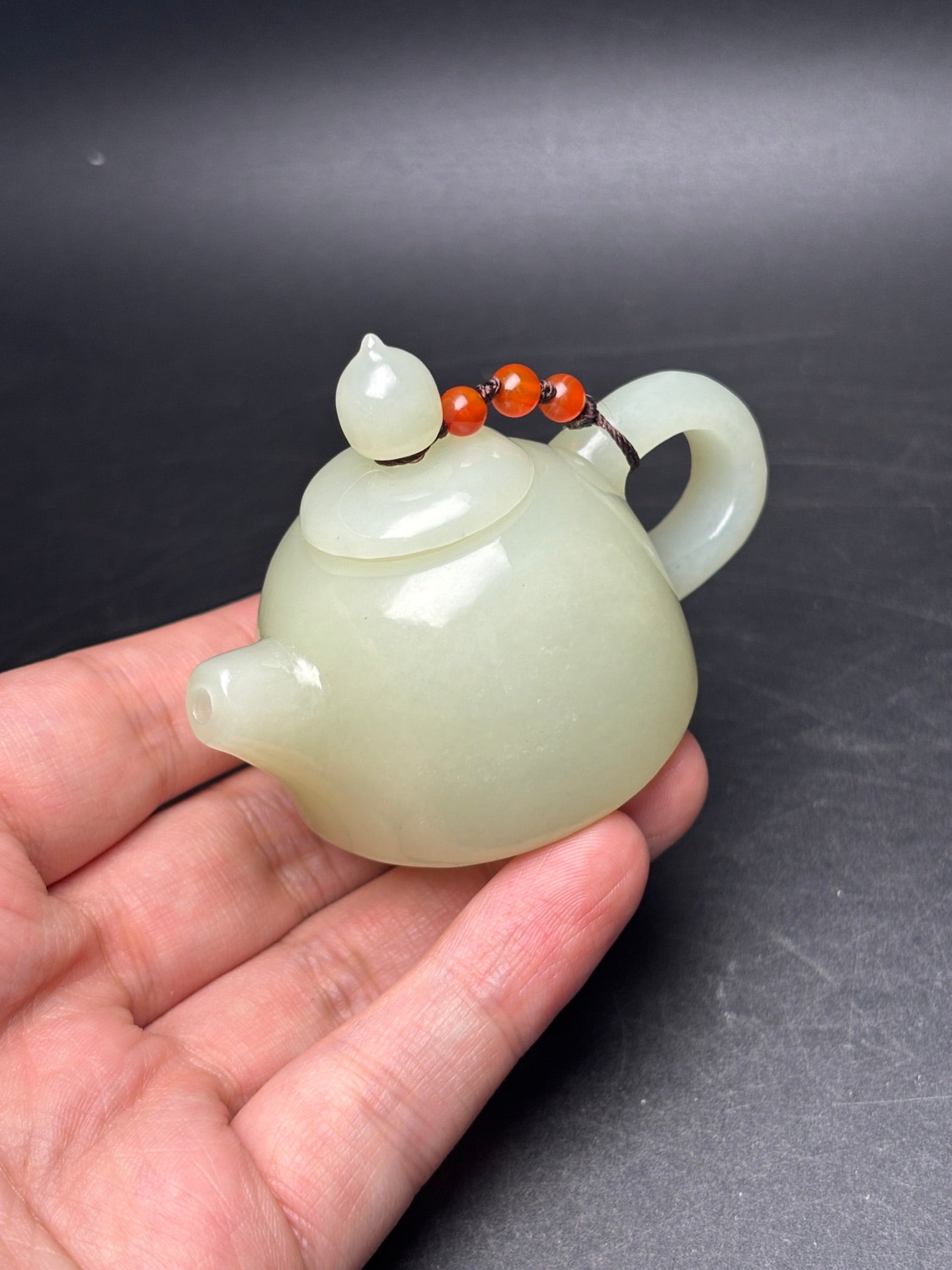 A1272 Superb Chinese Hetian Jade Teapot