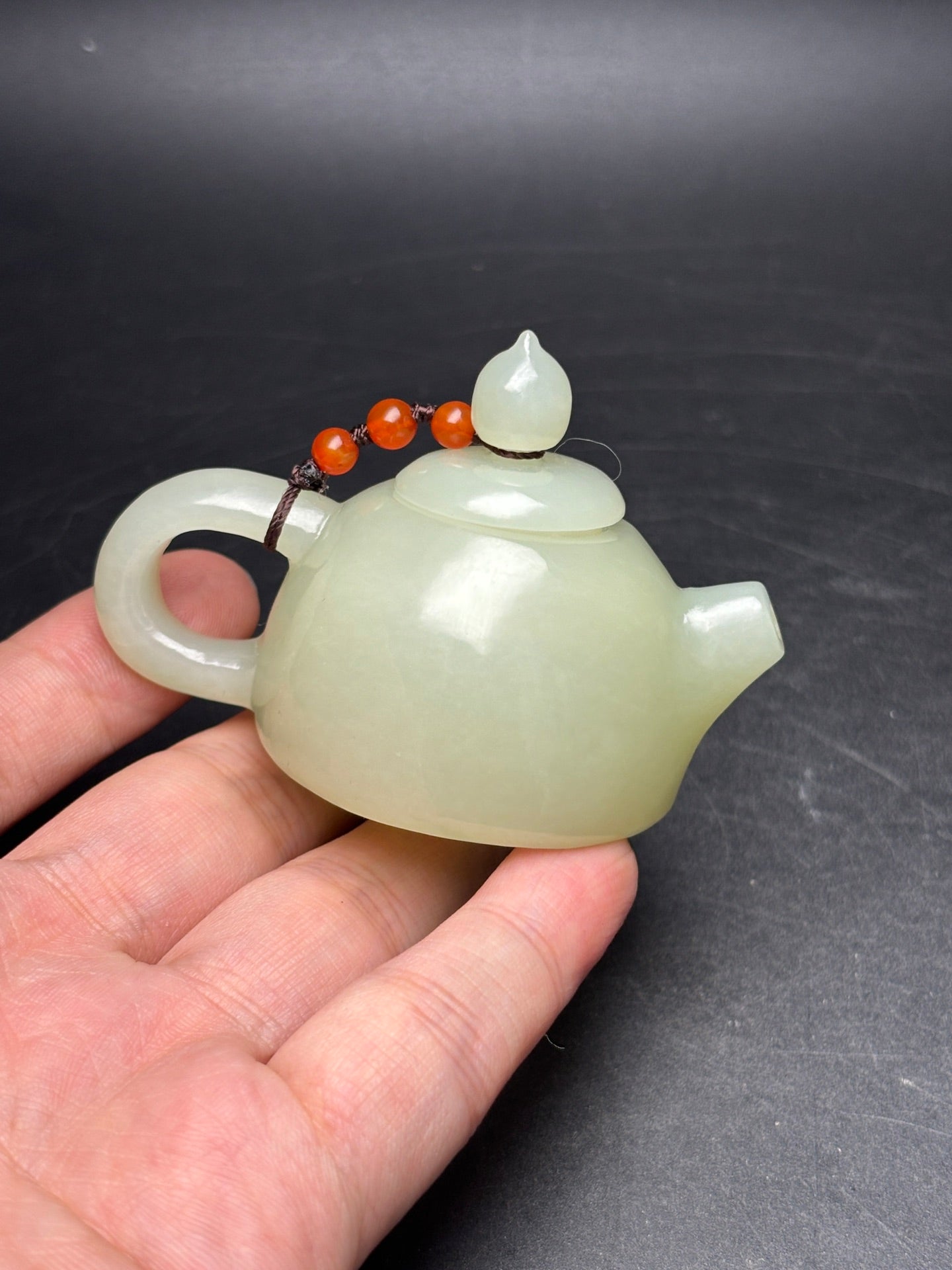 A1272 Superb Chinese Hetian Jade Teapot