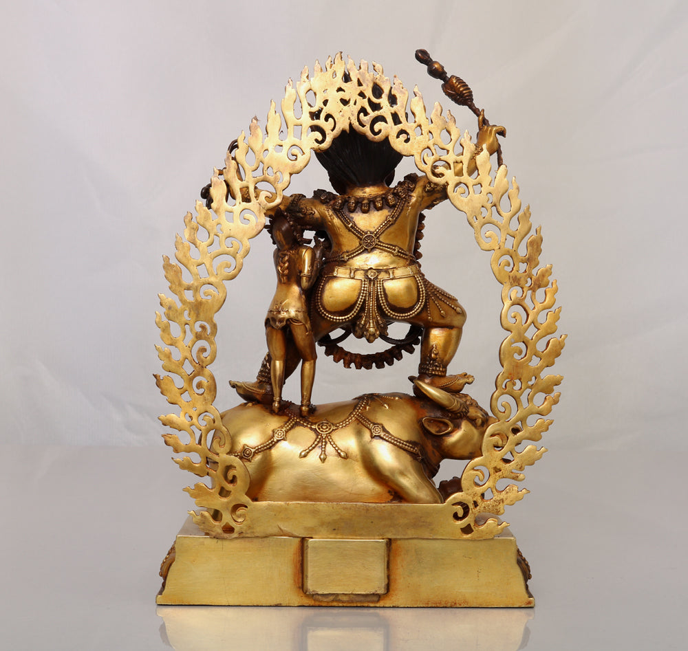 A1278 Tibetan Buddhism Gilt Gold Copper Buddha Statue