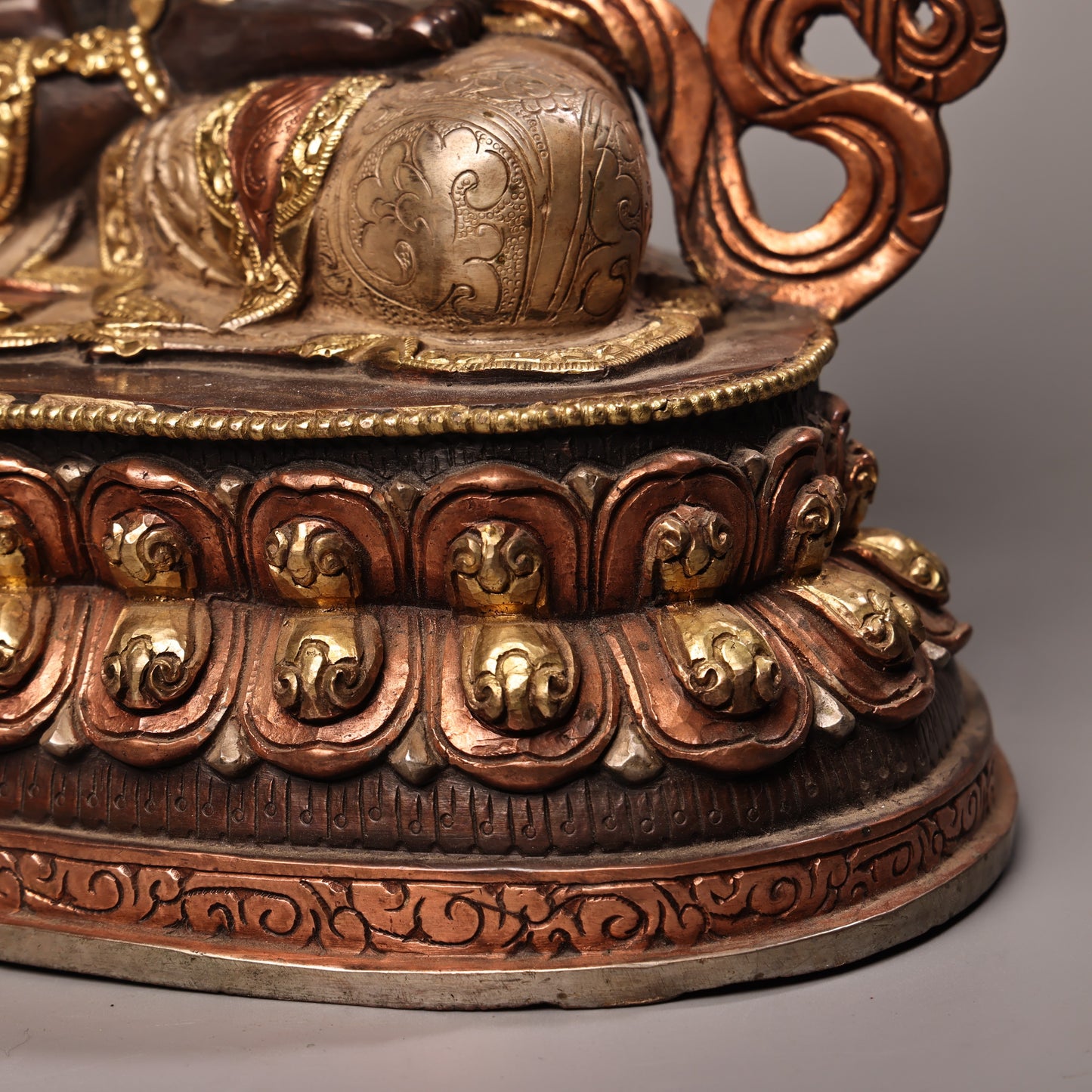 A1336 Tibetan Gilt Gold Copper Inlay Gems Tara Statue