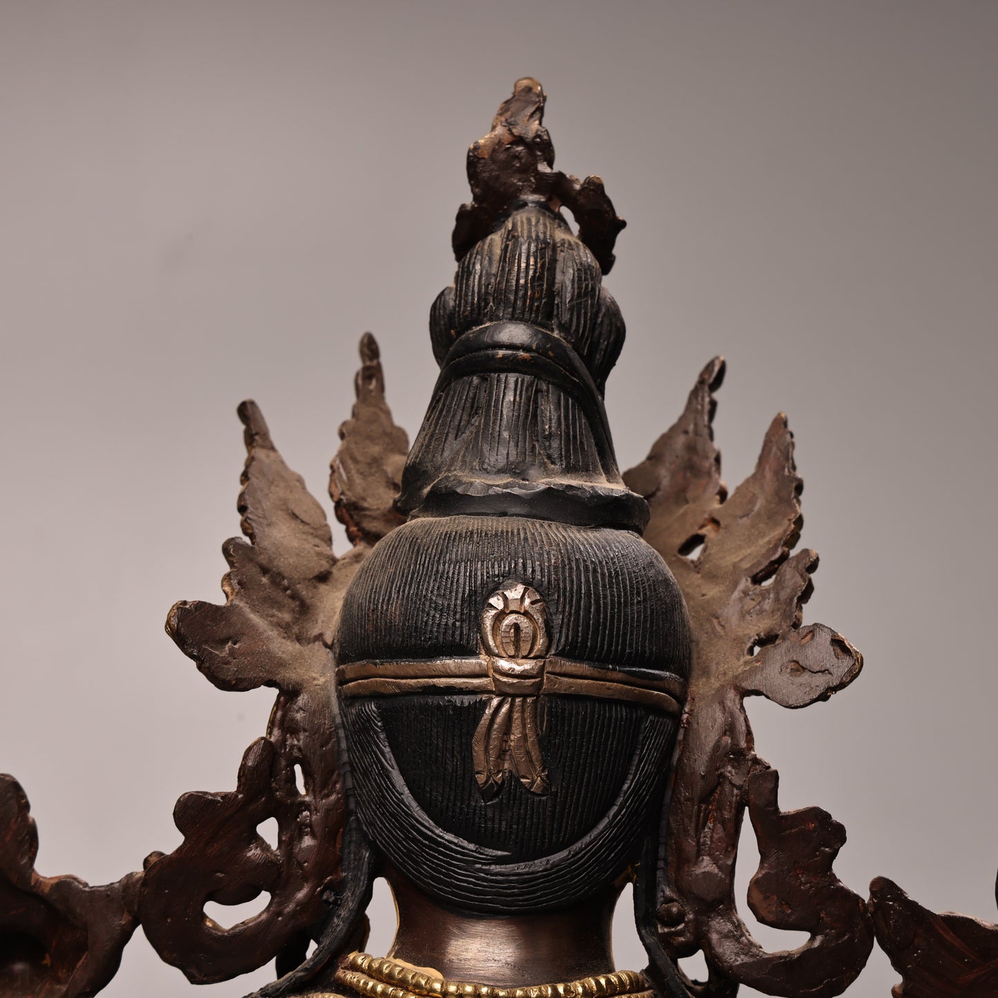 A1336 Tibetan Gilt Gold Copper Inlay Gems Tara Statue