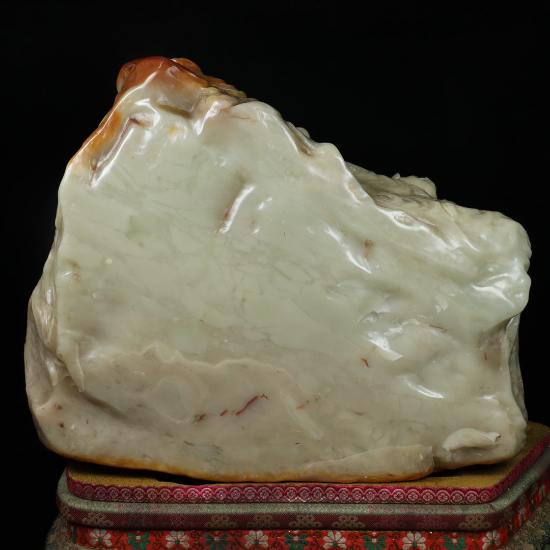 A1501 Superb Vintage Chinese Shoushan Stone Carved 12 Zodiacs Statue