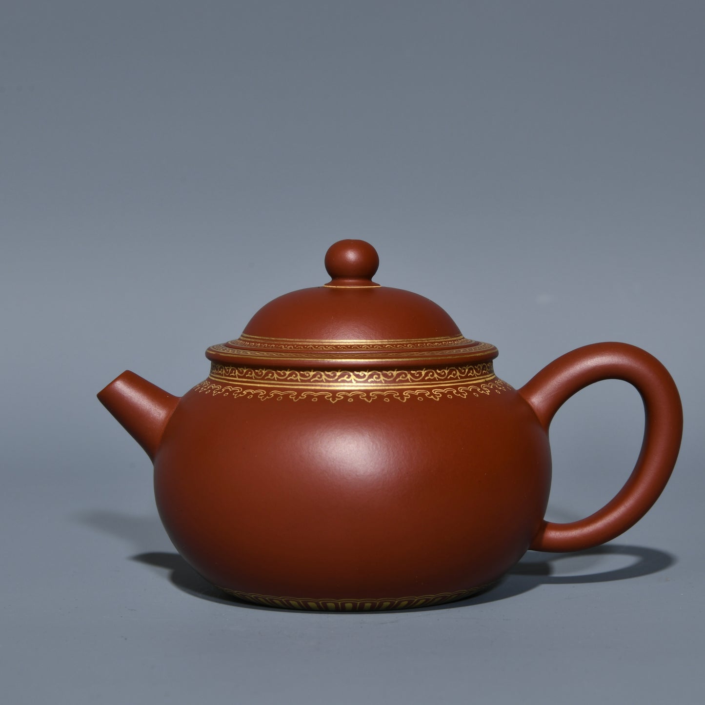 A1541 Superb Chinese Gilt Gold Yixing Zisha Teapot