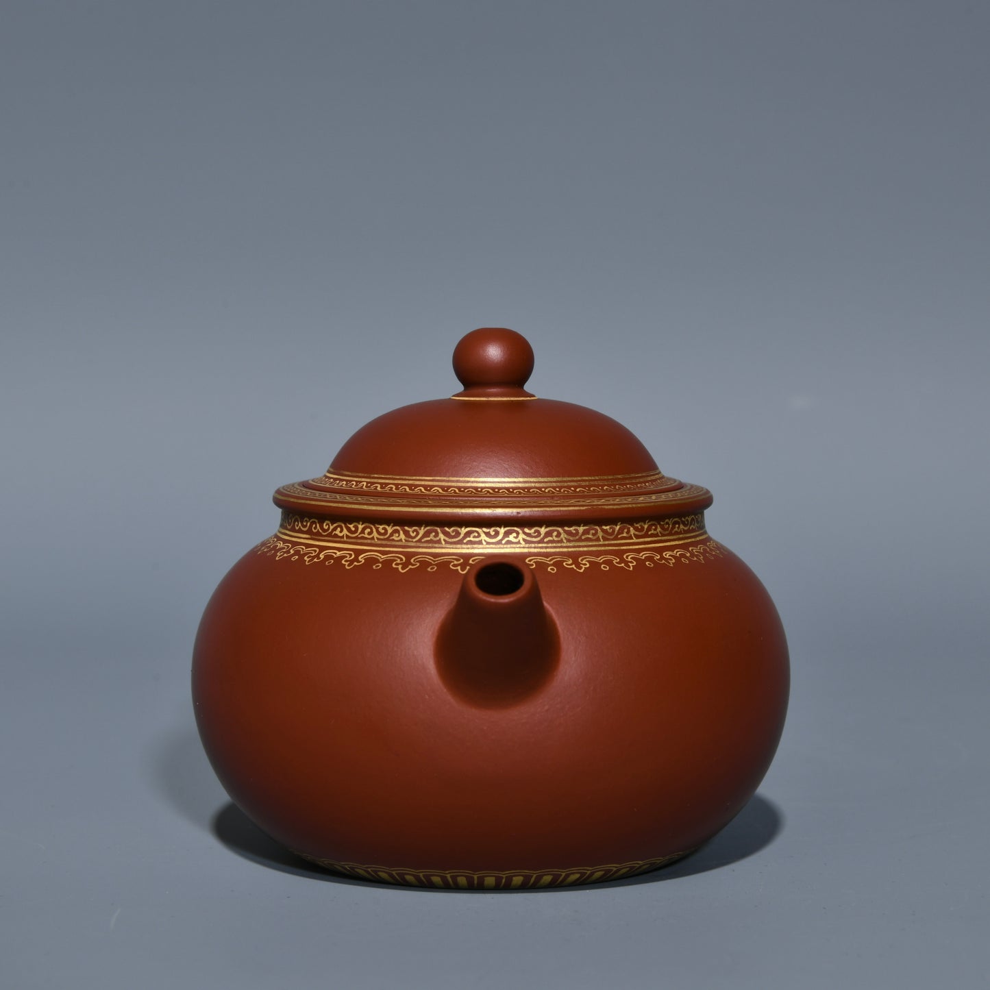 A1541 Superb Chinese Gilt Gold Yixing Zisha Teapot