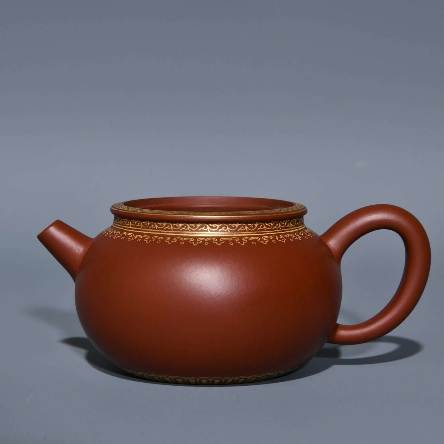 A1541 Superb Chinese Gilt Gold Yixing Zisha Teapot