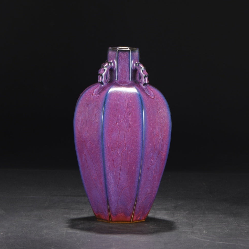 A1606 Chinese Variable Glaze Jun Kiln Porcelain Vase