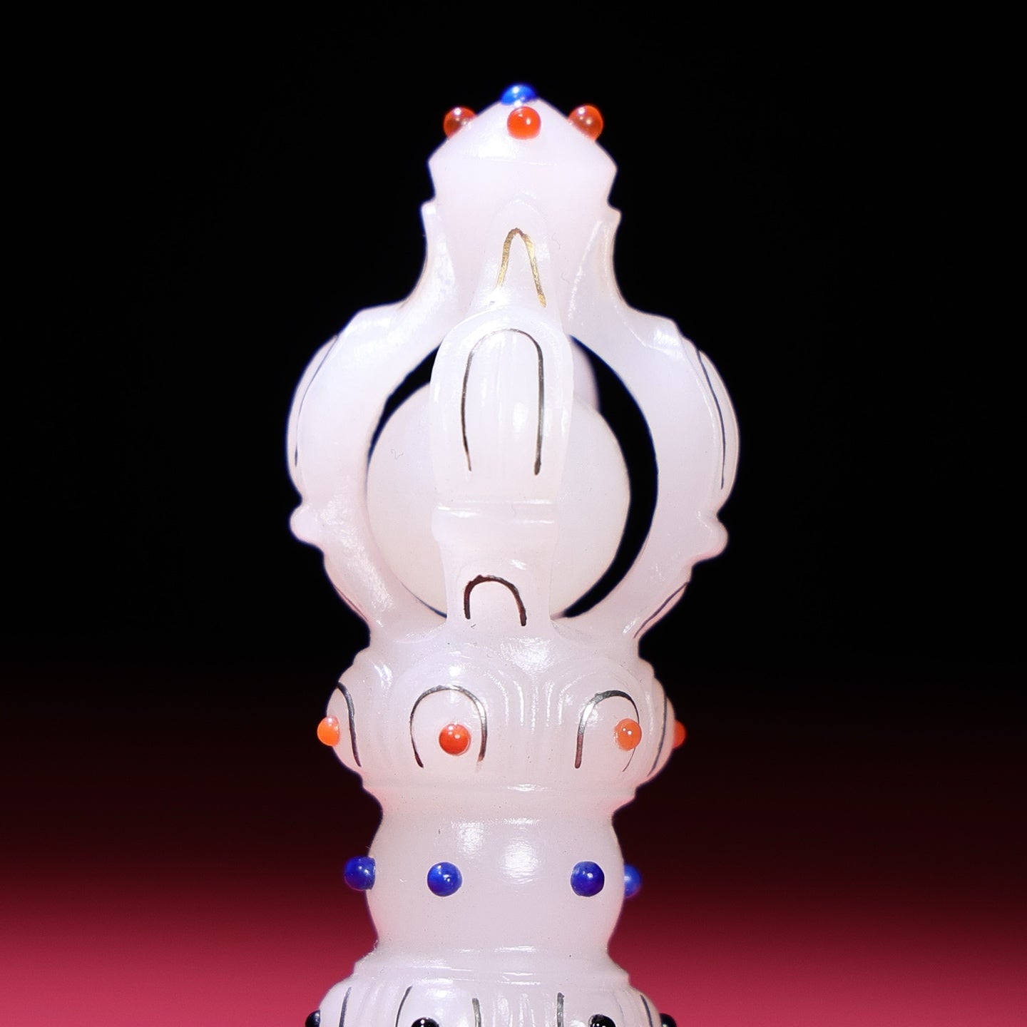 A1834 Excellent Chinese White Hetian Jade Inlay Silver Wires Pestle Xiangmo Pendant