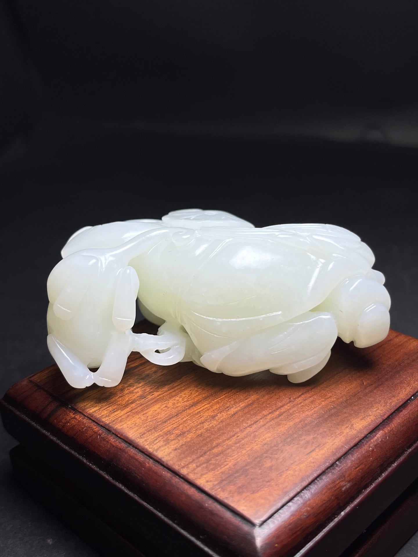 A1842 Superb Chinese Hetian Jade Carved Kid Statue