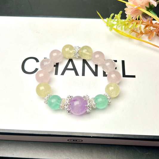 A1851 Hand Woven Beautiful Multicolored Crystal Beads Bracelet