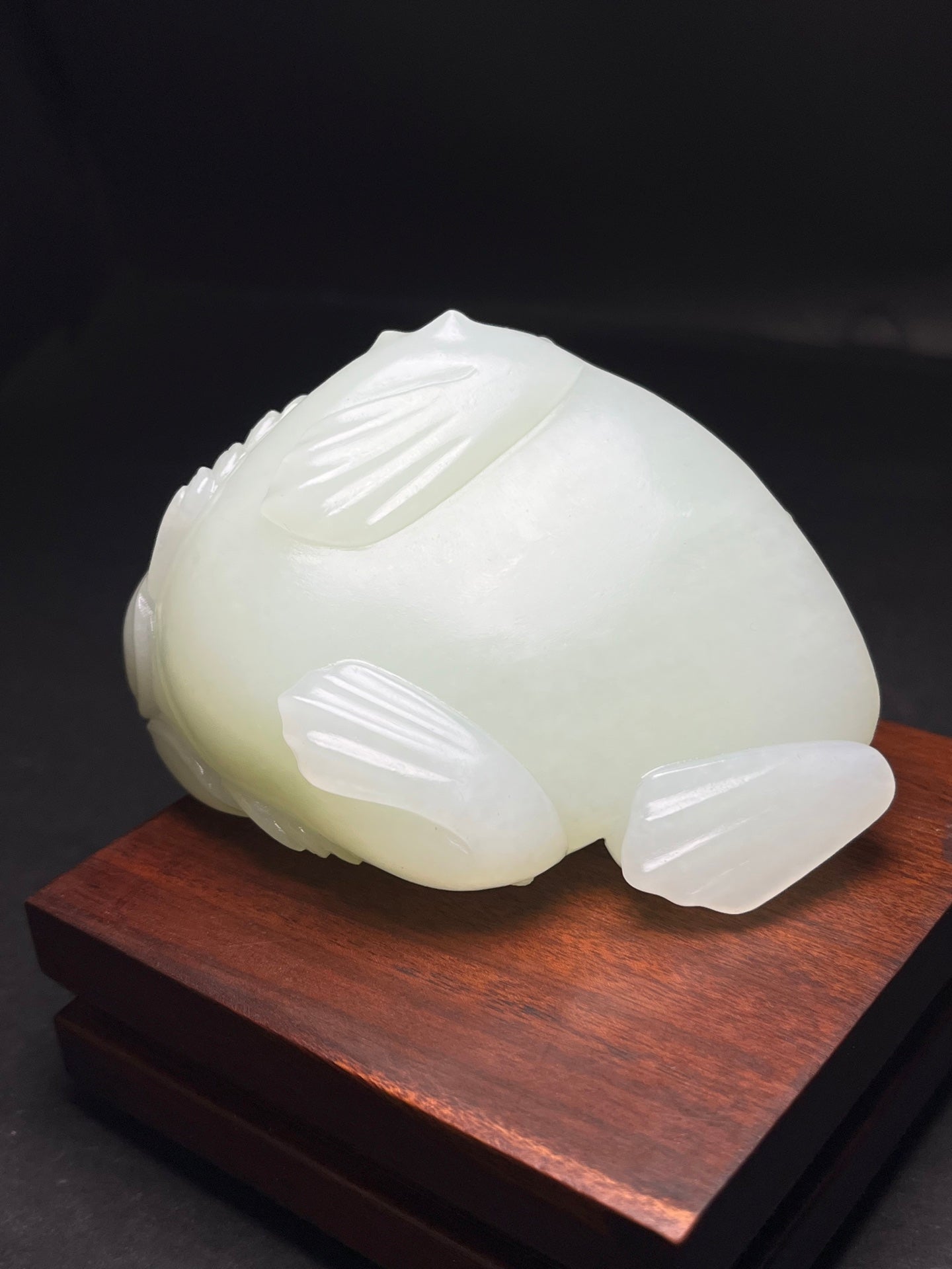 A1875 Superb Chinese Hetian Jade Carved Fortune Toad Statue
