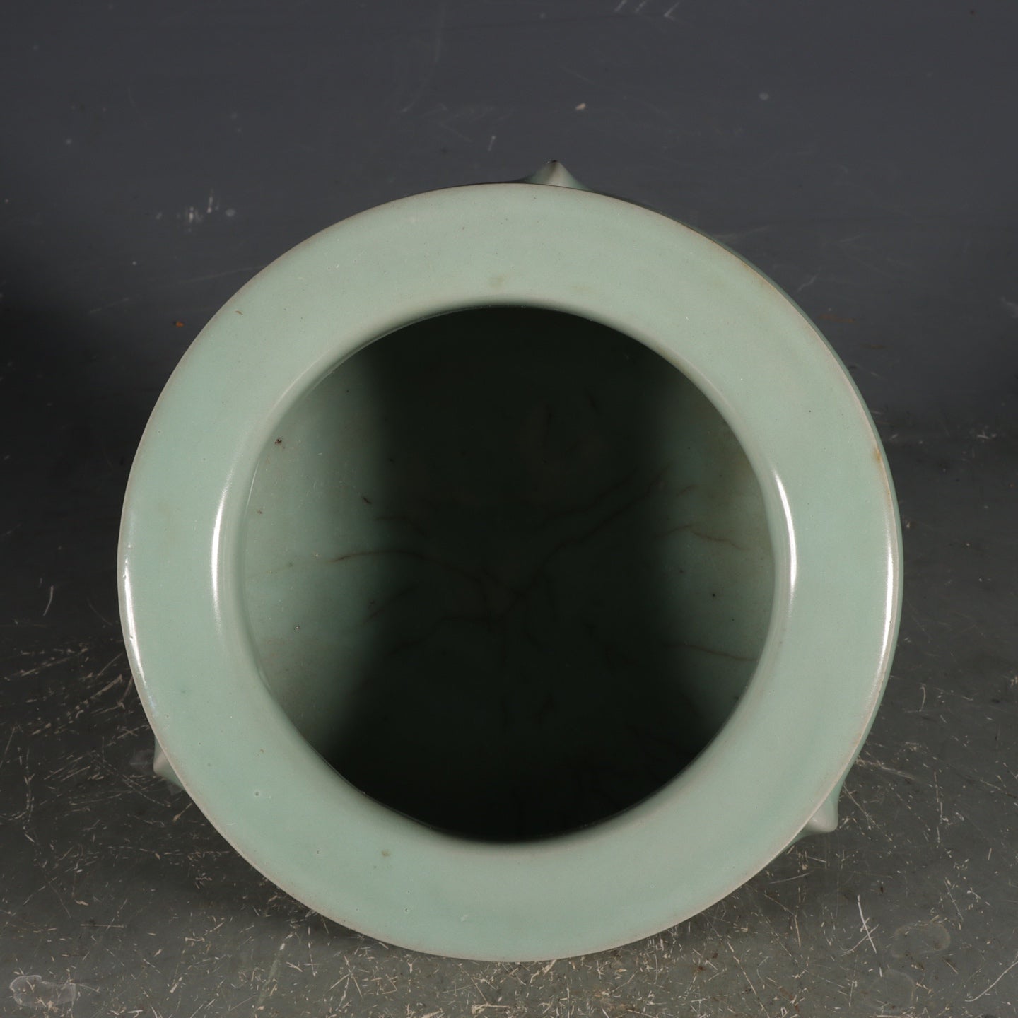 A1879 Chinese Guan Kiln 3 Leg Porcleain Incense Burner