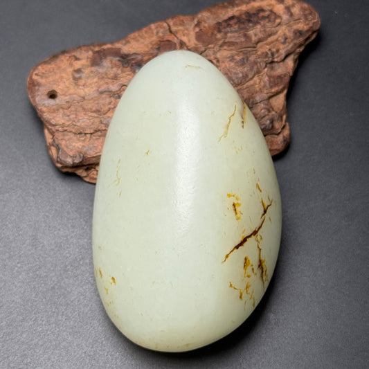 A1884 Chinese Hetian Jade Original Stone Statue