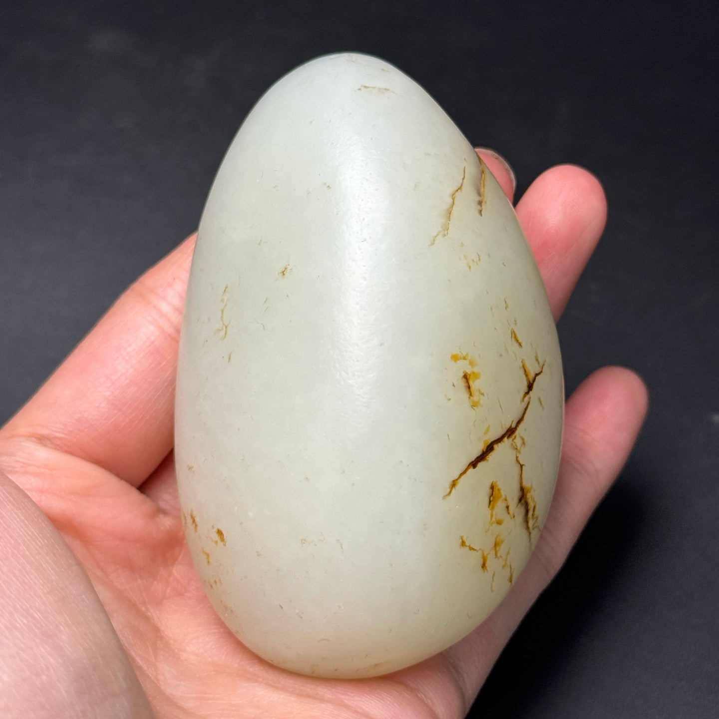 A1884 Chinese Hetian Jade Original Stone Statue