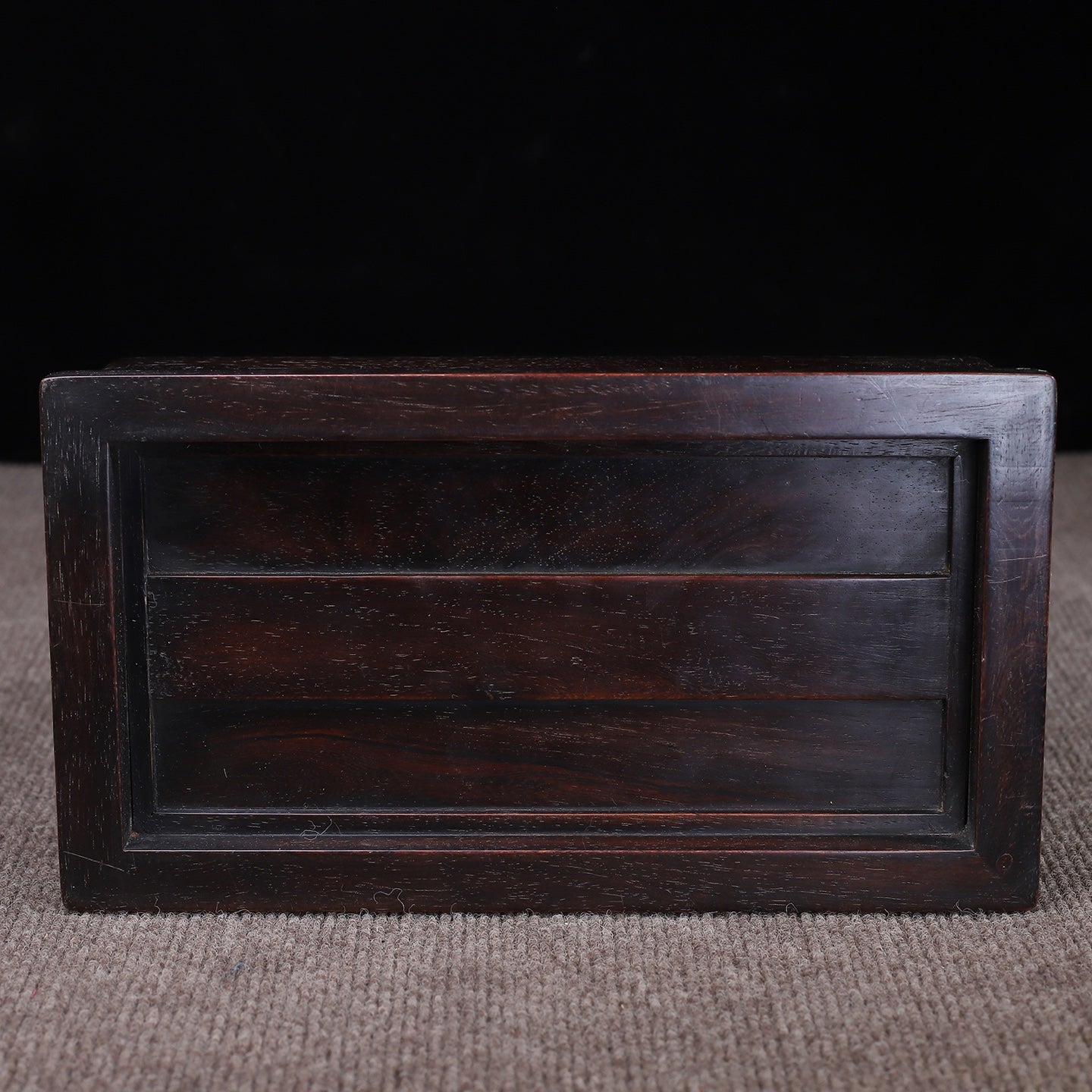 A1902 Chinese Zitan Wood Inlay Shoushan Stone Plum Flower & Magpie Design Jewellery Box
