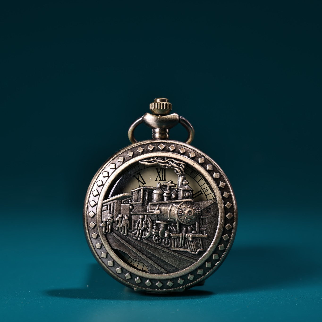 A1908 Vintage Copper Mechanical Pocket Watch