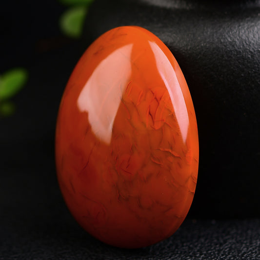 A1909 Beautiful Chinese Nanhong Agate Water Droplet Shape Pendant
