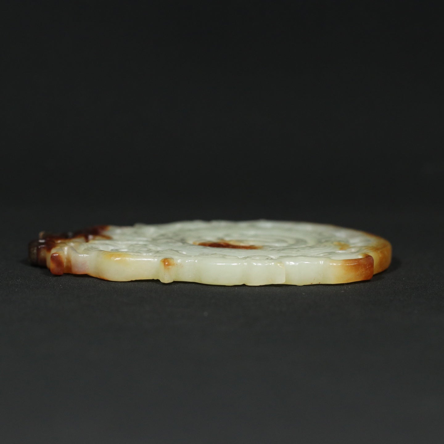 A1943 Openwork Chinese Hetian Jade Carved Dragon Phoenix Pendant