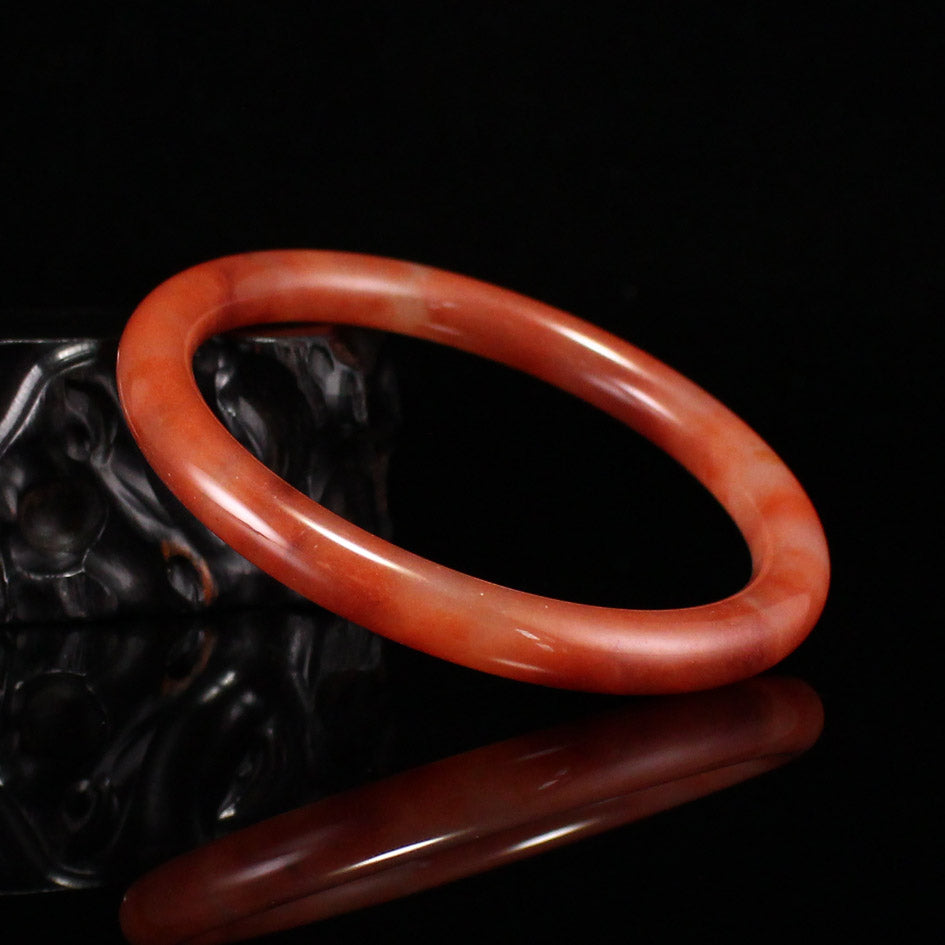 A1961 Inside Diameter 63 MM Natural Quartzite Pink Taohuayu Bracelet