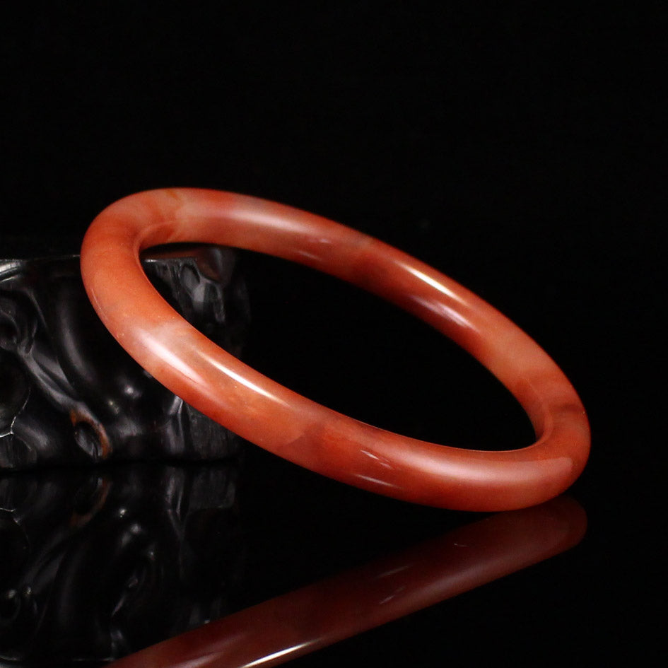 A1961 Inside Diameter 63 MM Natural Quartzite Pink Taohuayu Bracelet