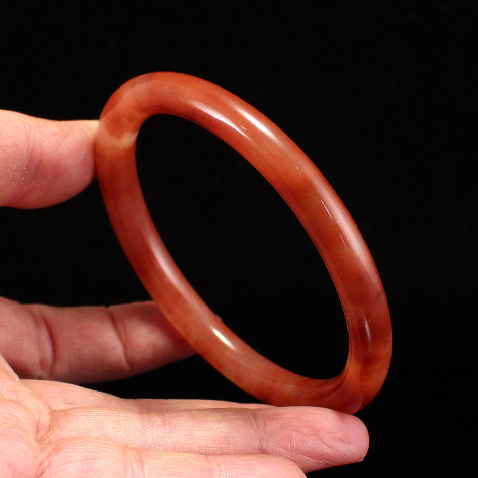 A1961 Inside Diameter 63 MM Natural Quartzite Pink Taohuayu Bracelet