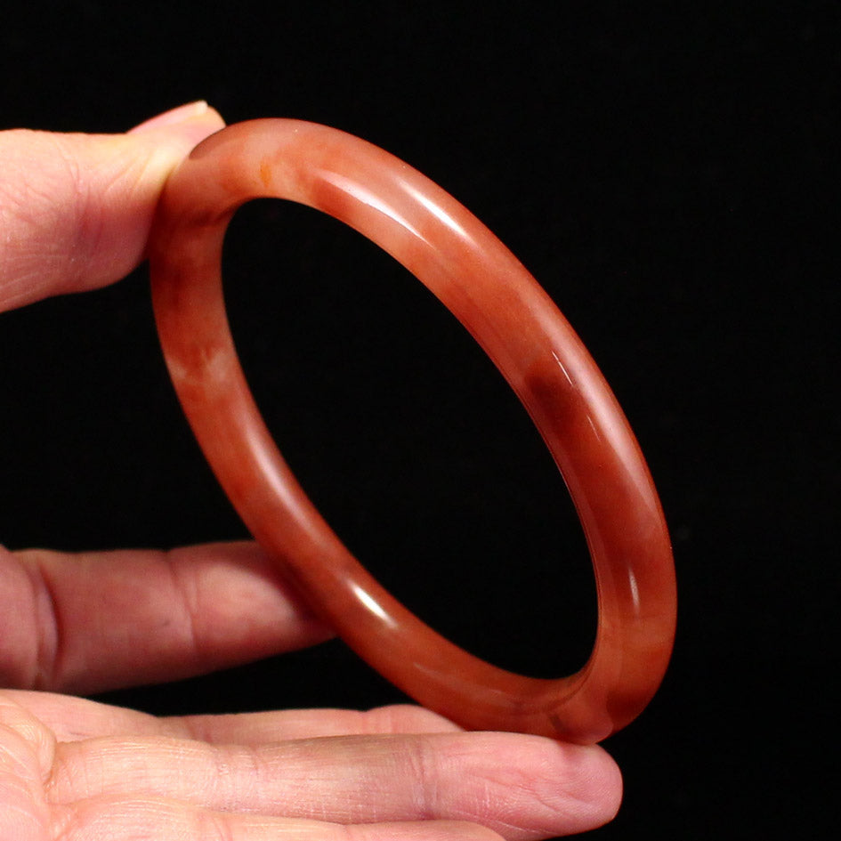 A1961 Inside Diameter 63 MM Natural Quartzite Pink Taohuayu Bracelet