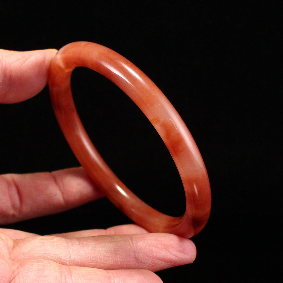 A1961 Inside Diameter 63 MM Natural Quartzite Pink Taohuayu Bracelet