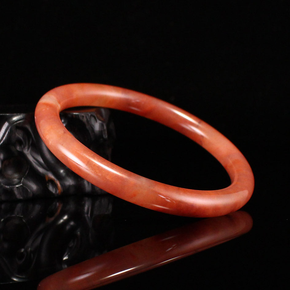A1962 Inside Diameter 65 MM Natural Quartzite Pink Taohuayu Bracelet