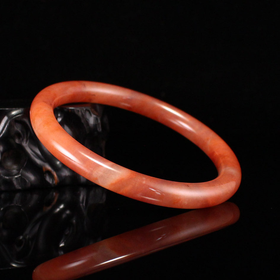 A1962 Inside Diameter 65 MM Natural Quartzite Pink Taohuayu Bracelet