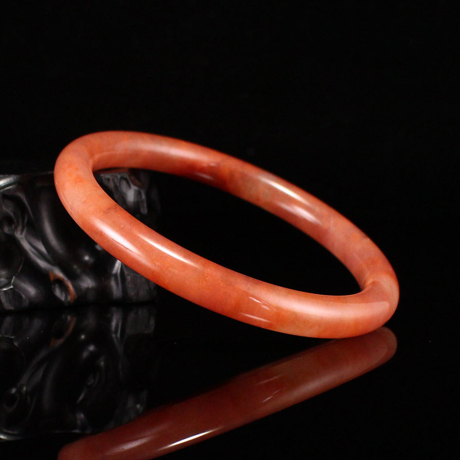 A1962 Inside Diameter 65 MM Natural Quartzite Pink Taohuayu Bracelet