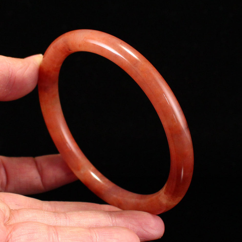 A1962 Inside Diameter 65 MM Natural Quartzite Pink Taohuayu Bracelet