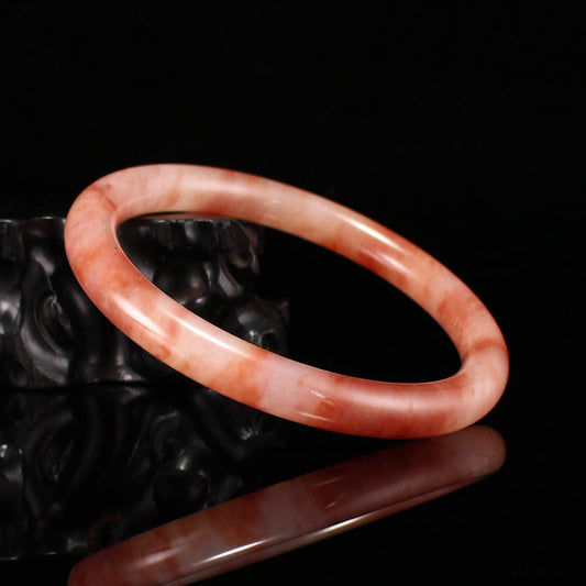 A1963 Inside Diameter 63 MM Natural Quartzite Pink Taohuayu Bracelet